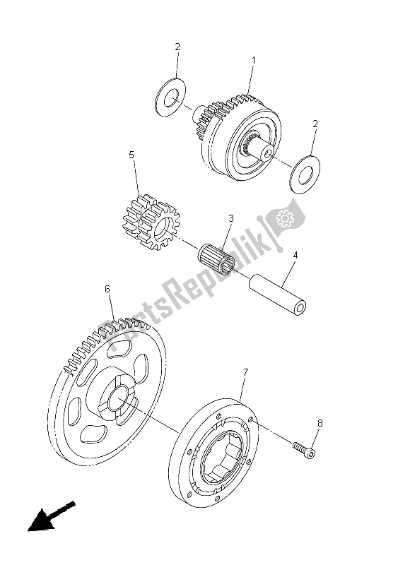 Todas las partes para Embrague De Arranque de Yamaha YZ 250 FX 2015