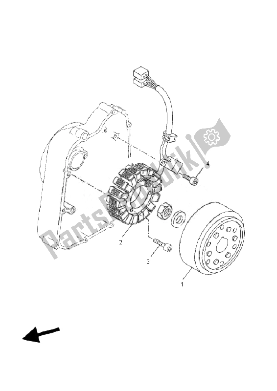 Toutes les pièces pour le Générateur du Yamaha YP 250R X MAX 2010