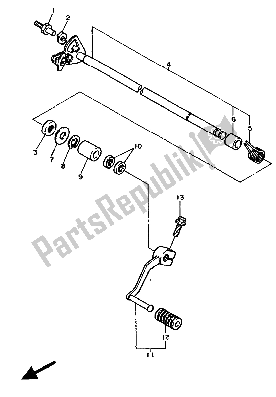 Todas las partes para Eje De Cambio de Yamaha FZX 750 1988