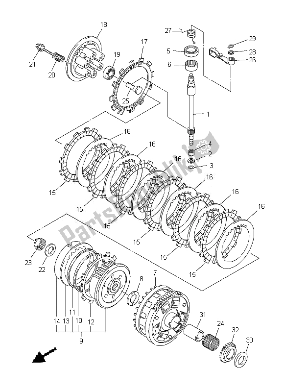 All parts for the Clutch of the Yamaha FZ8 N 800 2013