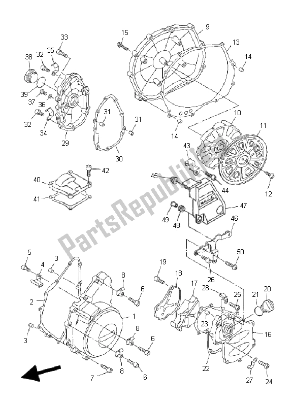 Todas las partes para Tapa Del Cárter 1 de Yamaha FJR 1300 AS 2009