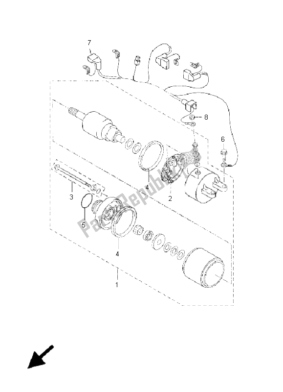 Tutte le parti per il Motore Di Avviamento del Yamaha YP 250R X MAX 2008
