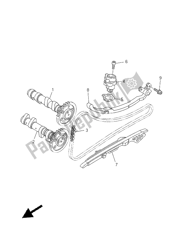 Wszystkie części do Wa? Ek Rozrz? Du I ? A? Cuch Yamaha XP 500 2014