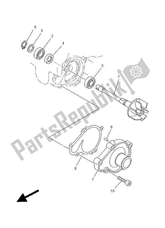 Todas las partes para Bomba De Agua de Yamaha TZ 250 2000