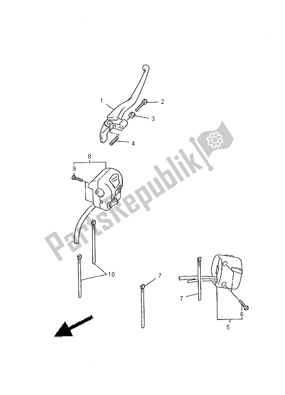 Todas las partes para Interruptor De Palanca Y Palanca de Yamaha XVZ 1300A Royalstar 2000