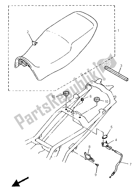 Todas as partes de Assento do Yamaha XJ 600S 1995