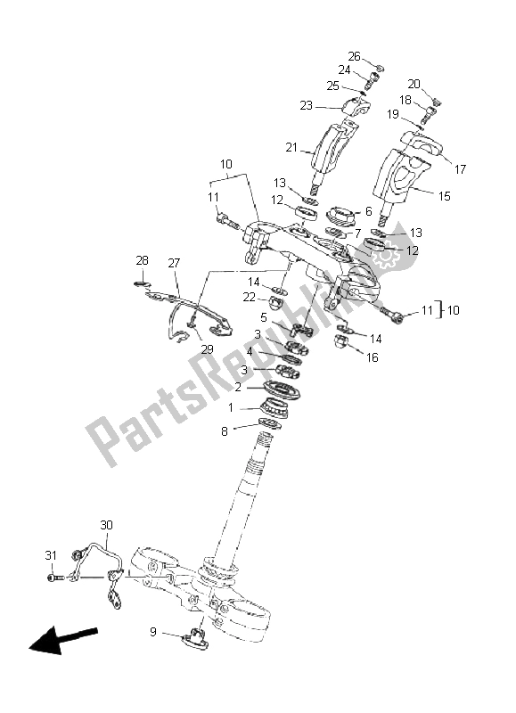 Wszystkie części do Sterowniczy Yamaha MT 01 1670 2009