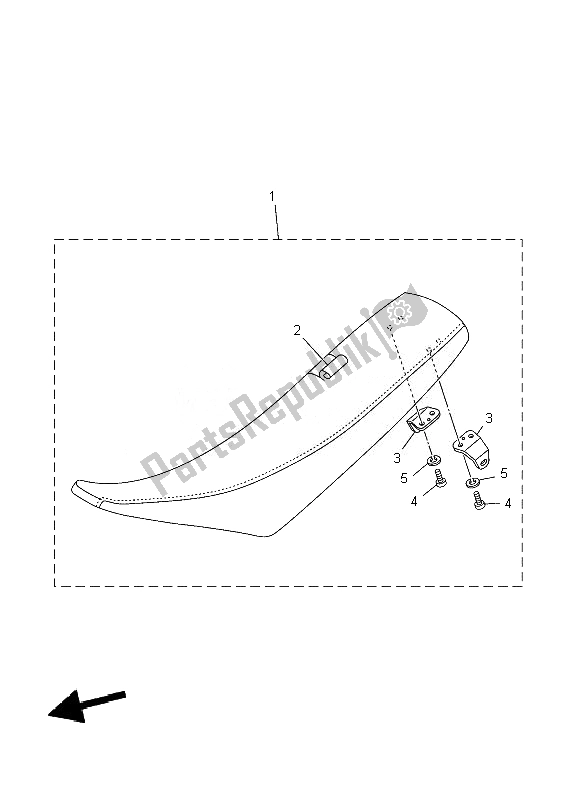 All parts for the Seat of the Yamaha YZ 250 2010