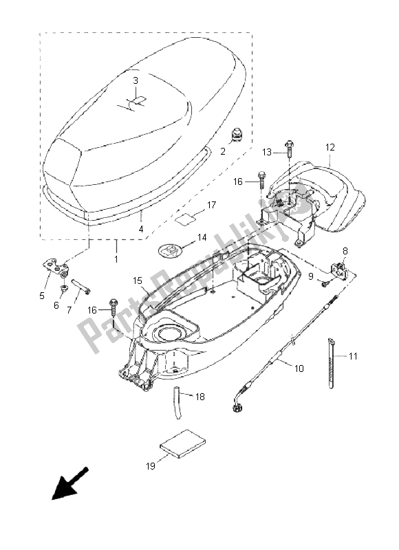 Todas las partes para Asiento de Yamaha CW 50L BWS 2005