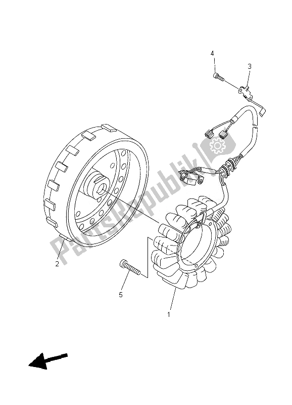 Todas as partes de Gerador do Yamaha XVS 1300A 2007