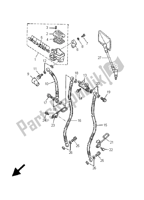 Todas las partes para Cilindro Maestro Delantero de Yamaha V MAX 12 1200 2001