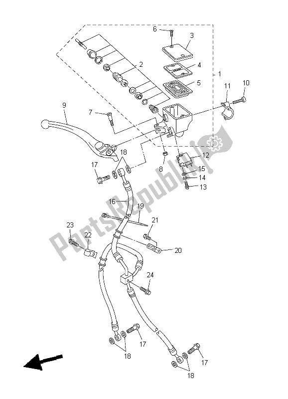 Tutte le parti per il Pompa Freno Anteriore del Yamaha FZ6 S 600 2004