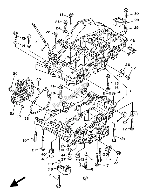 Tutte le parti per il Carter del Yamaha XTZ 750 Supertenere 1993