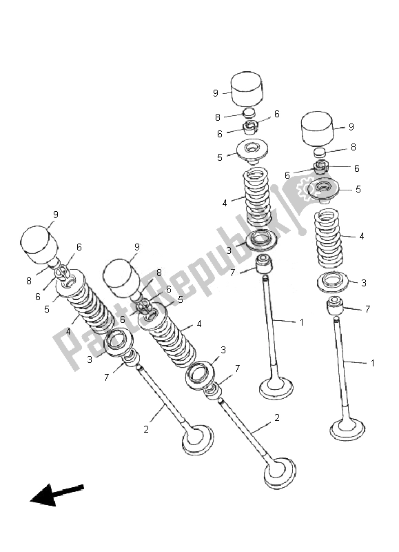 Todas las partes para Válvula de Yamaha XJ6 FA 600 2010