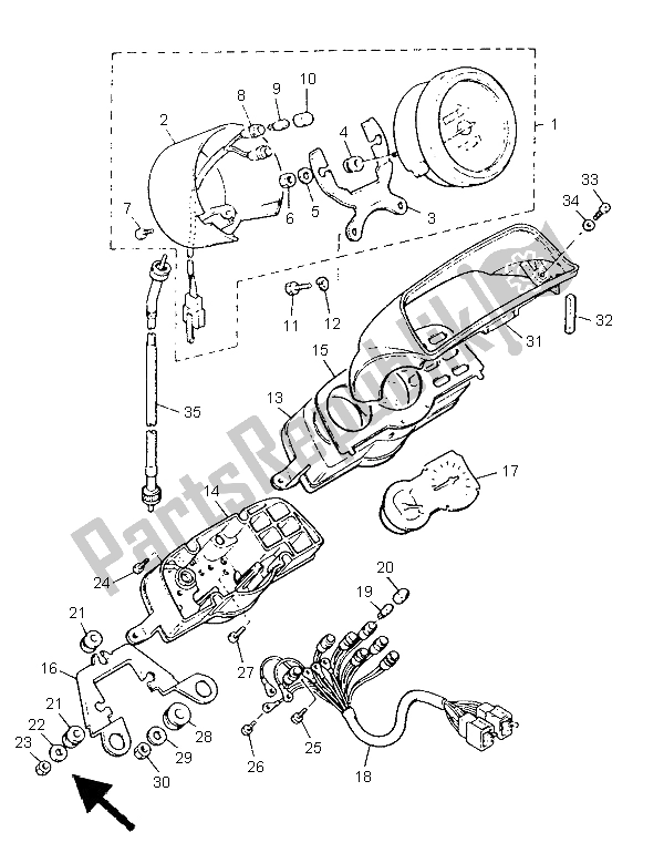 All parts for the Meter of the Yamaha V MAX 12 1200 1999