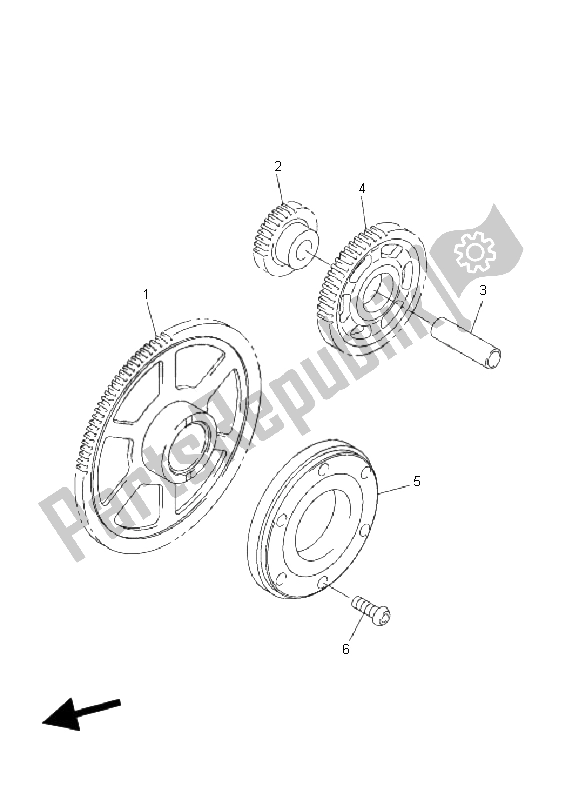 All parts for the Starter of the Yamaha FJR 1300 AS 2006