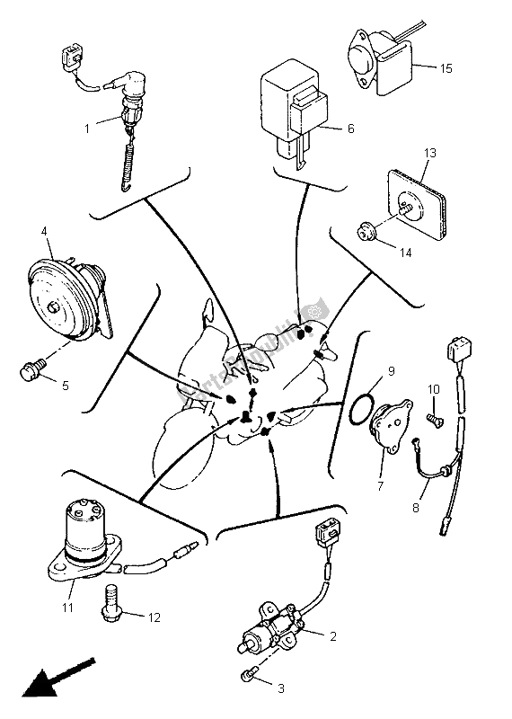 Toutes les pièces pour le électrique 2 du Yamaha XJ 600S Diversion 1998