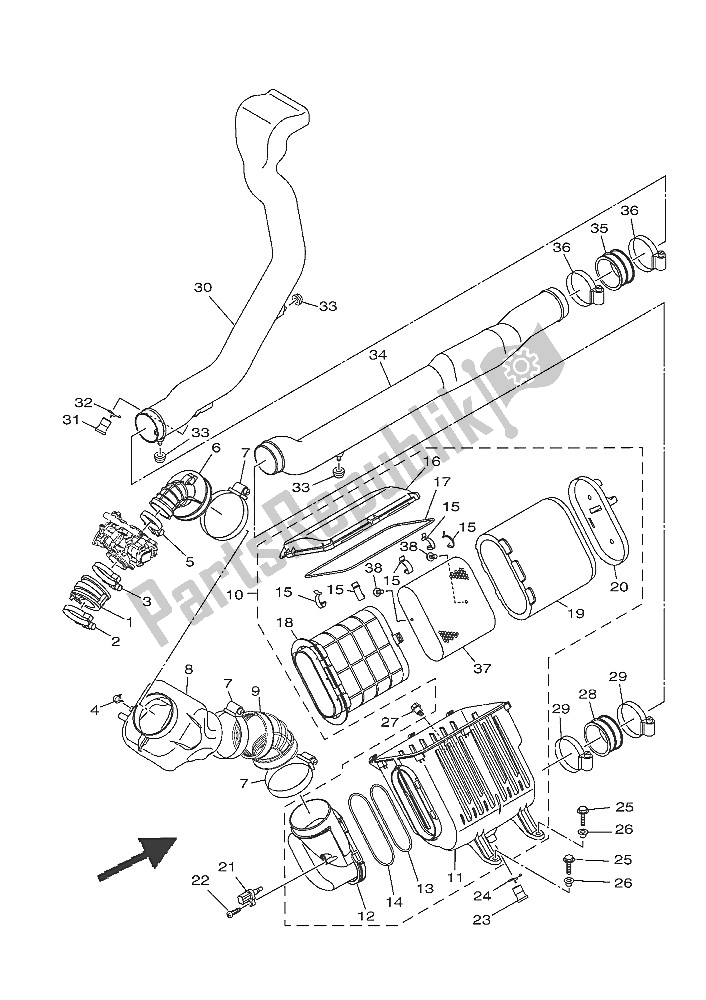 Wszystkie części do Wlot Yamaha YXC 700E 2016