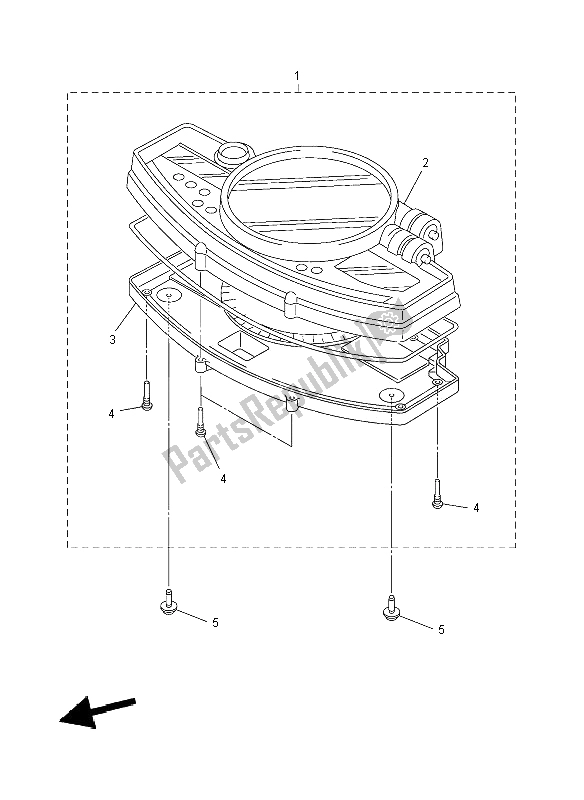All parts for the Meter of the Yamaha YZF R6 600 2008