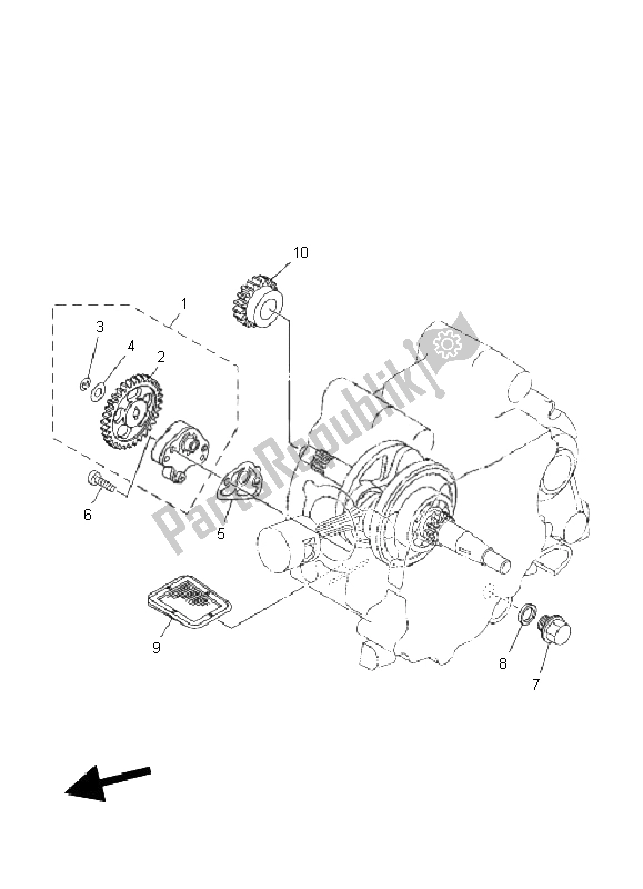 Todas las partes para Bomba De Aceite de Yamaha TT R 50E 2011