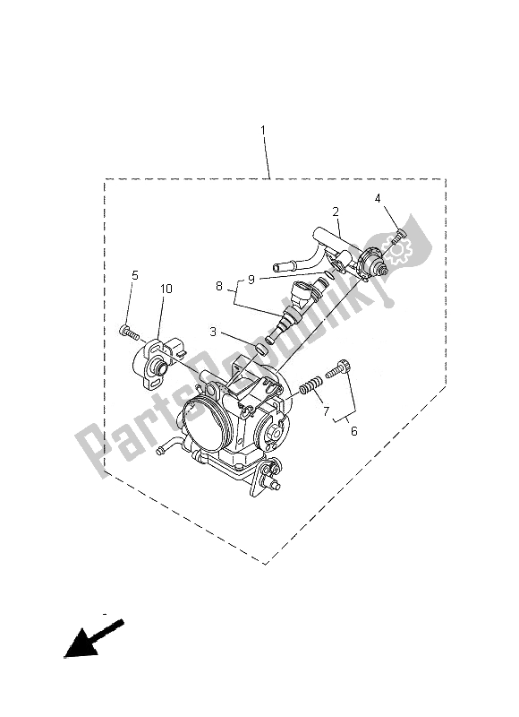All parts for the Intake 2 of the Yamaha XT 660R 2014