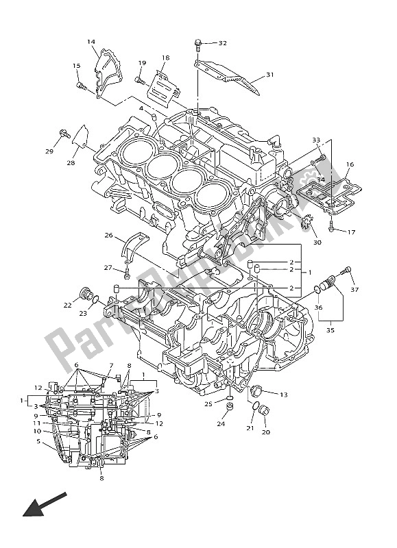 Wszystkie części do Korbowód Yamaha FJR 1300 AE 2016