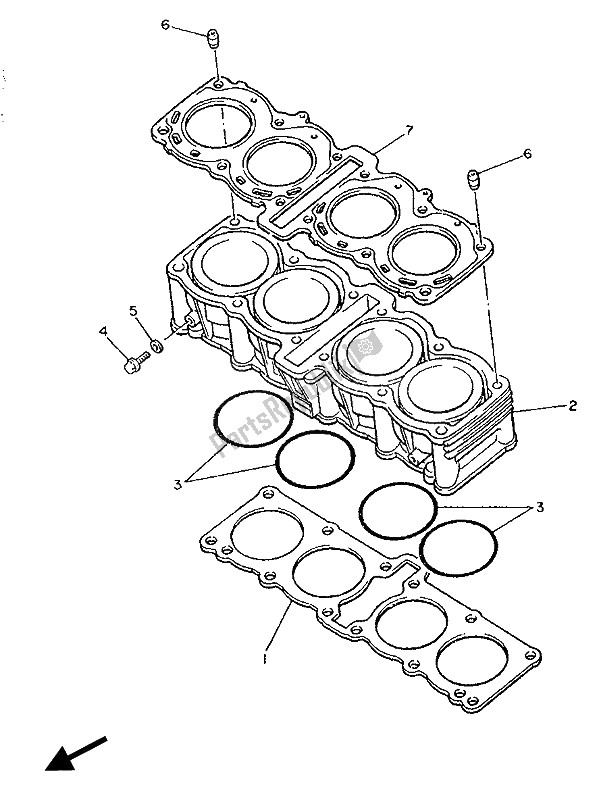 Wszystkie części do Cylinder Yamaha FZ 750 Genesis 1990