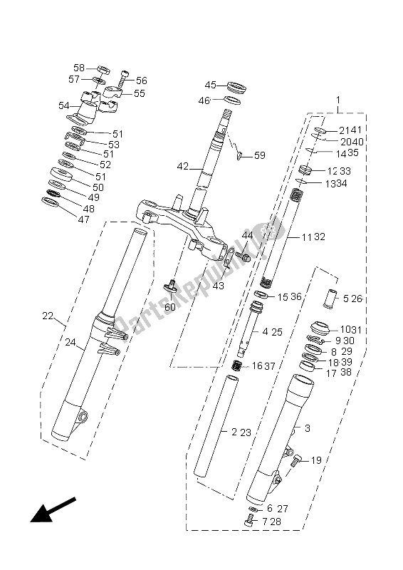 Toutes les pièces pour le Pilotage du Yamaha VP 125 X City 2012