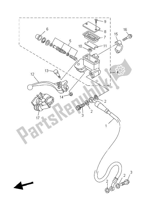 Todas las partes para Cilindro Maestro Delantero de Yamaha YZ 125 2006