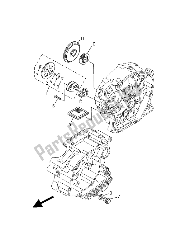 Wszystkie części do Pompa Olejowa Yamaha YBR 125E 2002