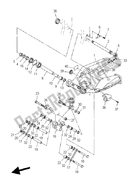 Todas las partes para Brazo Trasero de Yamaha FJR 1300A 2007