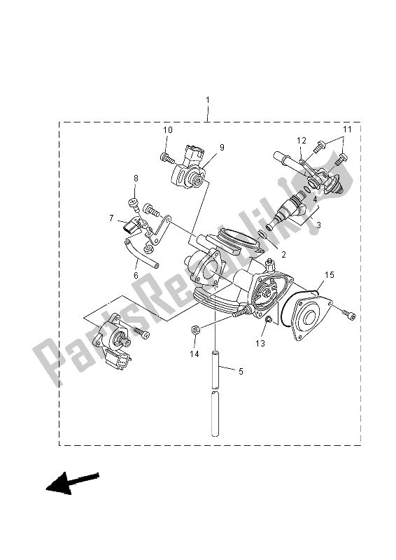 Tutte le parti per il Gruppo Corpo Farfallato 1 del Yamaha YFM 700 Fwad LGB Grizzly 4X4 2014