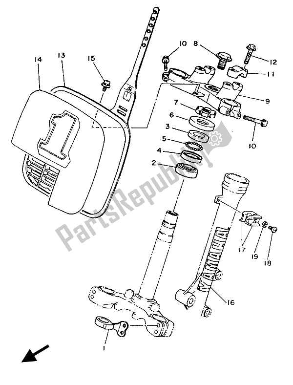 Tutte le parti per il Timone del Yamaha YZ 80 1986