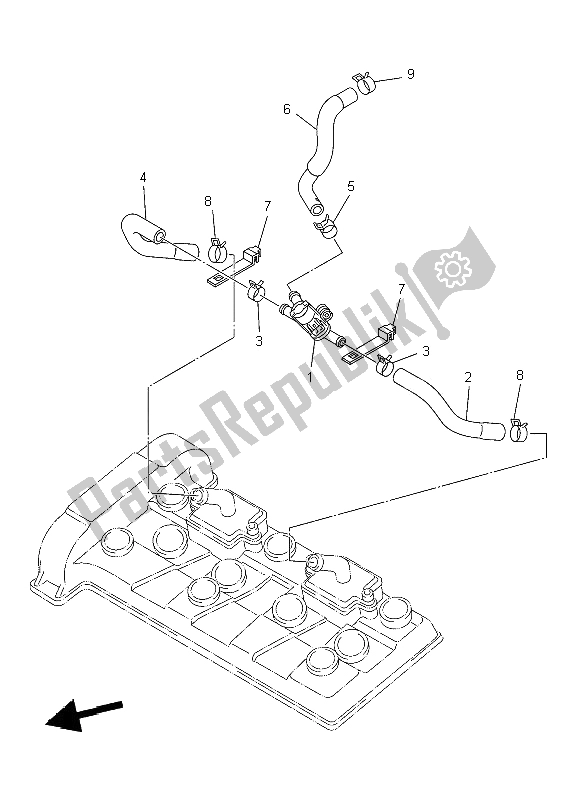 Tutte le parti per il Sistema Di Induzione Dell'aria del Yamaha XJ6 SA Diversion 600 2009