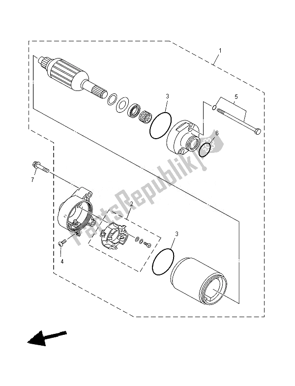 Tutte le parti per il Motore Di Avviamento del Yamaha XT 125X 2007