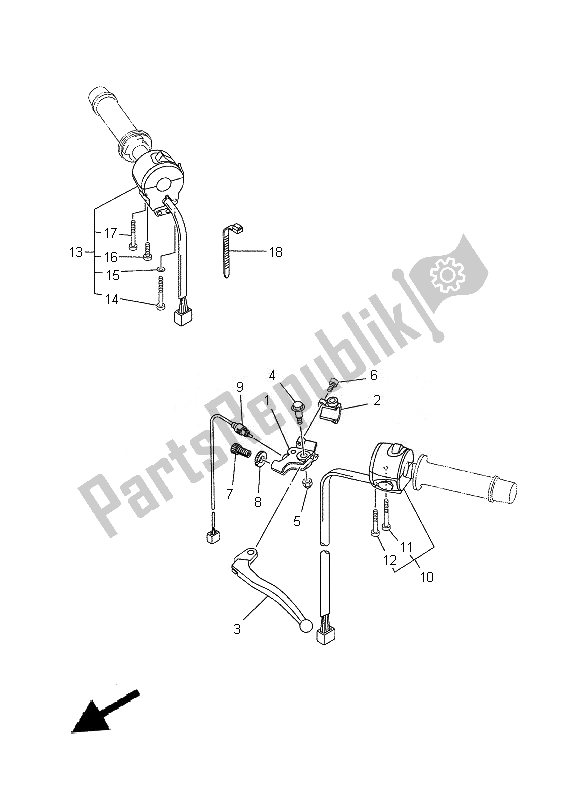 Todas las partes para Interruptor De Palanca Y Palanca de Yamaha XT 660X 2014