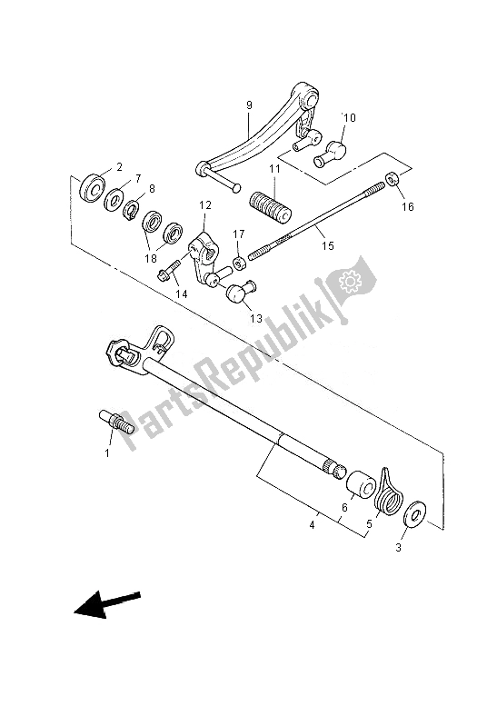 Tutte le parti per il Albero Del Cambio del Yamaha XJR 1300 2007