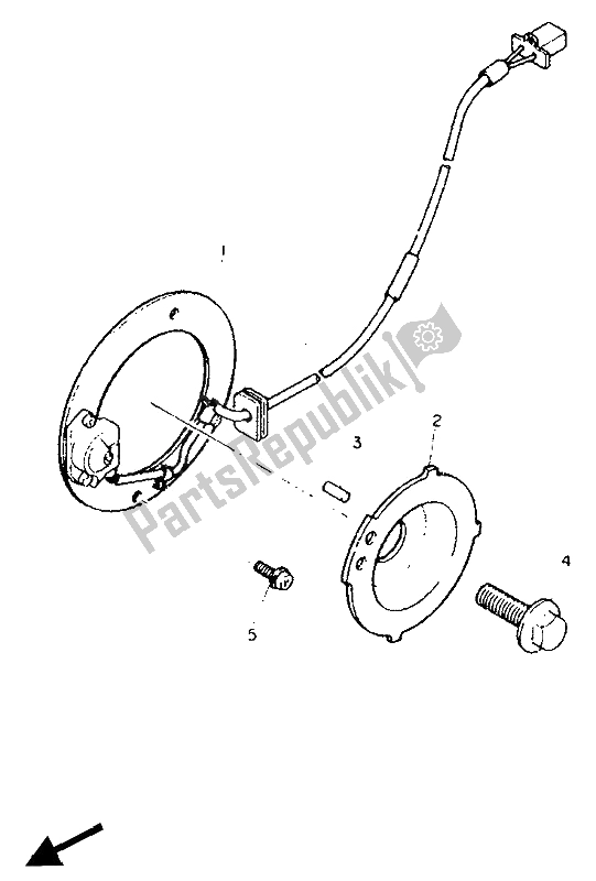 Toutes les pièces pour le Ramasser Bobine Et Gouverneur du Yamaha FJ 1200 1990