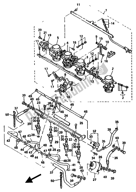 Tutte le parti per il Immissione 2 del Yamaha GTS 1000A 1994