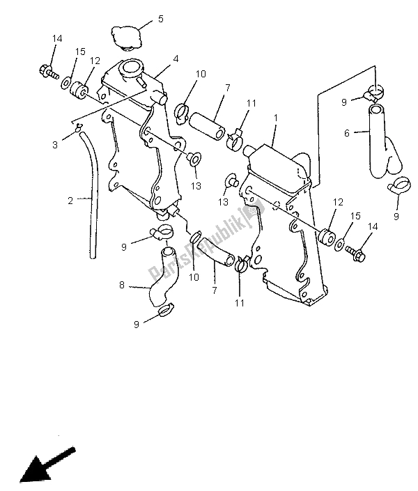 Tutte le parti per il Tubo Del Radiatore del Yamaha YZ 250 1997