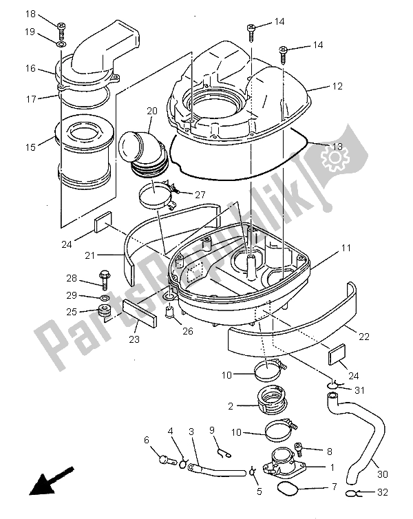 Wszystkie części do Wlot Yamaha TDM 850 1999