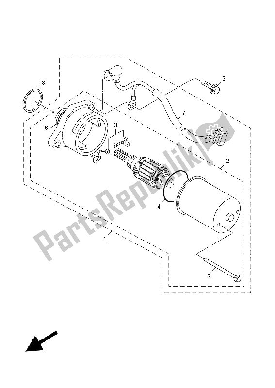 Tutte le parti per il Motore Di Avviamento del Yamaha YN 50F 2014