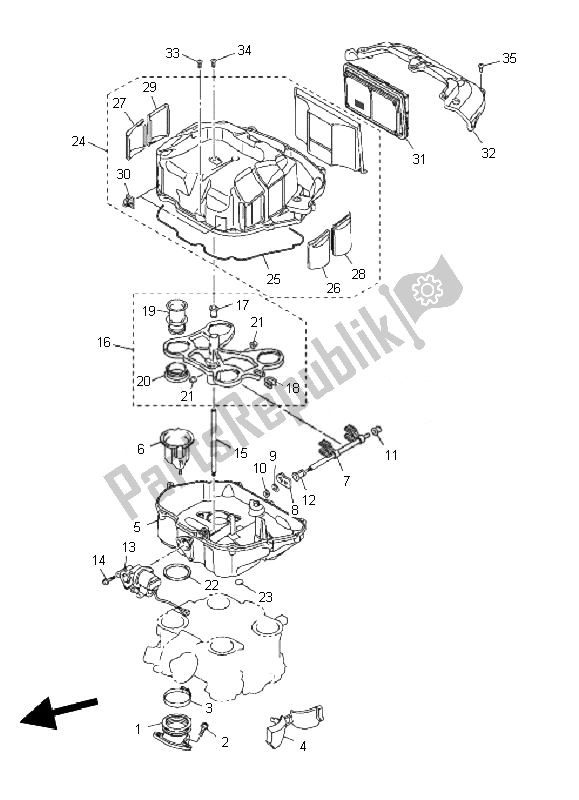 Wszystkie części do Wlot Yamaha VMX 17 1700 2010