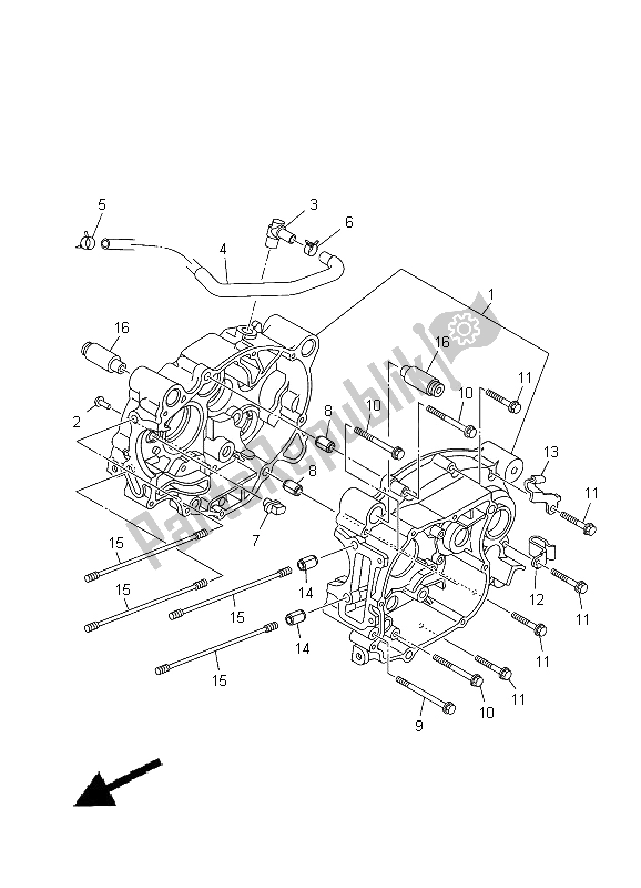 Tutte le parti per il Carter del Yamaha TT R 110E 2012