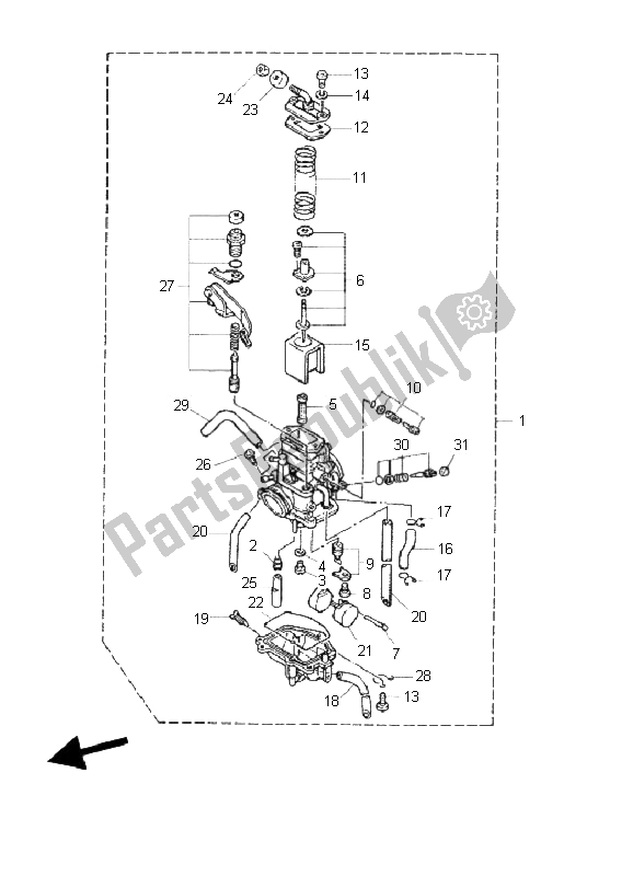 All parts for the Carburetor of the Yamaha DT 125 RE 2006