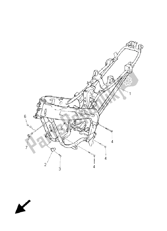 Tutte le parti per il Telaio del Yamaha TZR 50 2005