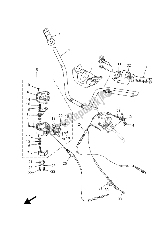 Wszystkie części do Uchwyt Kierownicy I Kabel Yamaha YFM 700 FGD Grizzly 4X4 2013