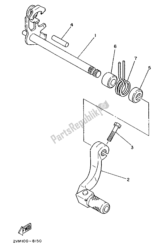 Todas las partes para Palanca De Cambios de Yamaha YZ 250 1988