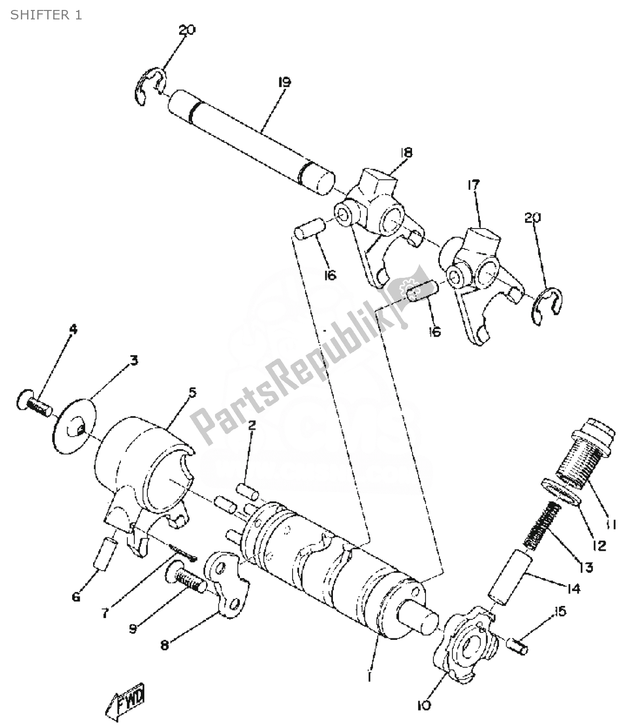 Wszystkie części do Shifter 1 Yamaha RD 60 1973