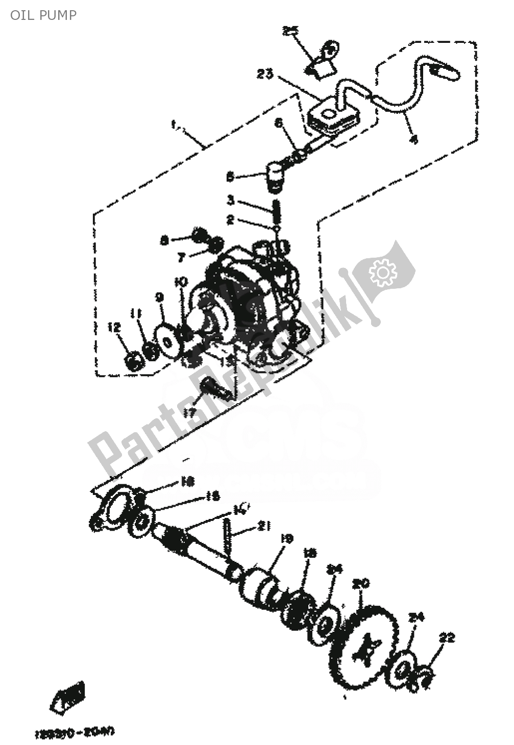 Toutes les pièces pour le La Pompe à Huile du Yamaha RD 80 1982